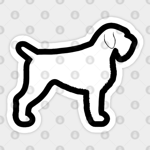 German Wirehaired Pointer Silhouette Sticker by Coffee Squirrel